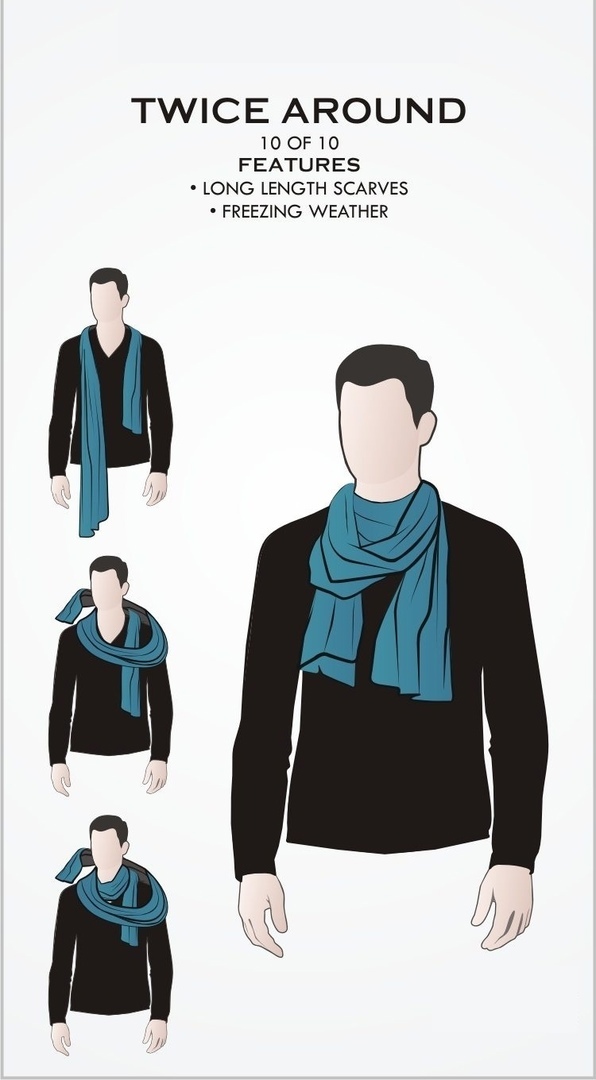 Как красиво завязать шарф на шее под пальто мужское